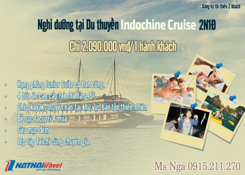 Du thuyền 5* Indochina Cruise - vịnh Hạ Long
